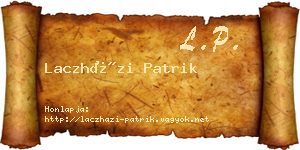 Laczházi Patrik névjegykártya